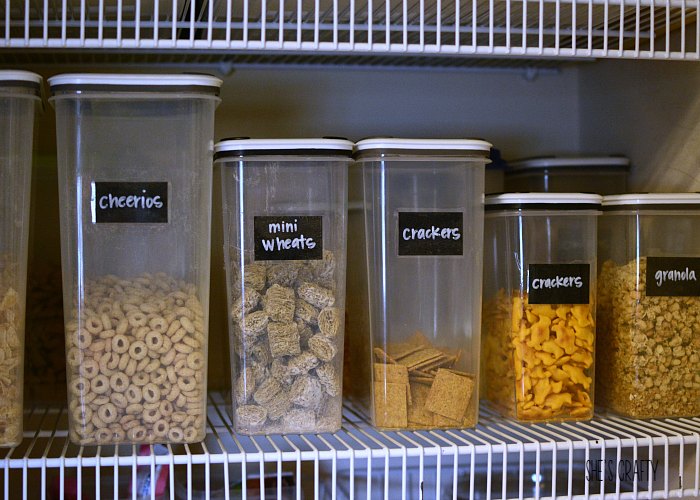 matching containers, pantry organization