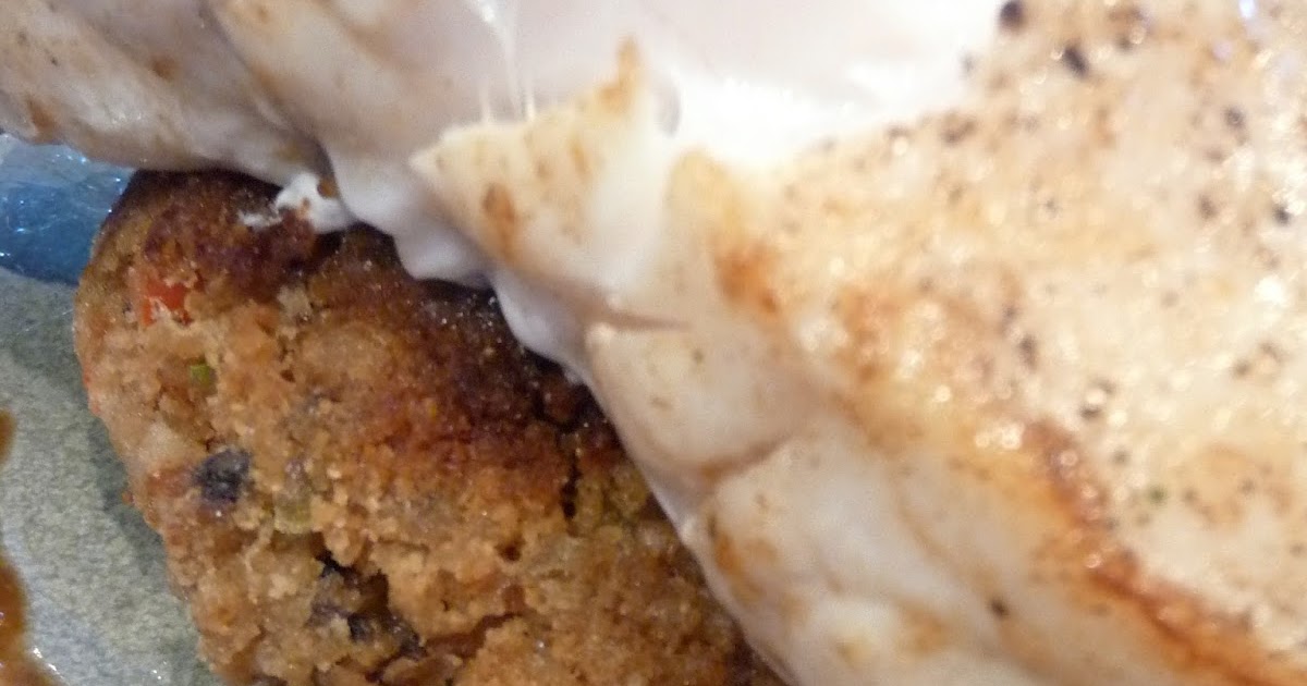 Chef Bolek Pan Roasted Black Grouper with Black Eyed Pea Cakes and