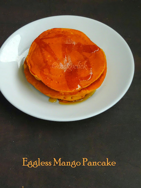 Eggless Mango Pancake