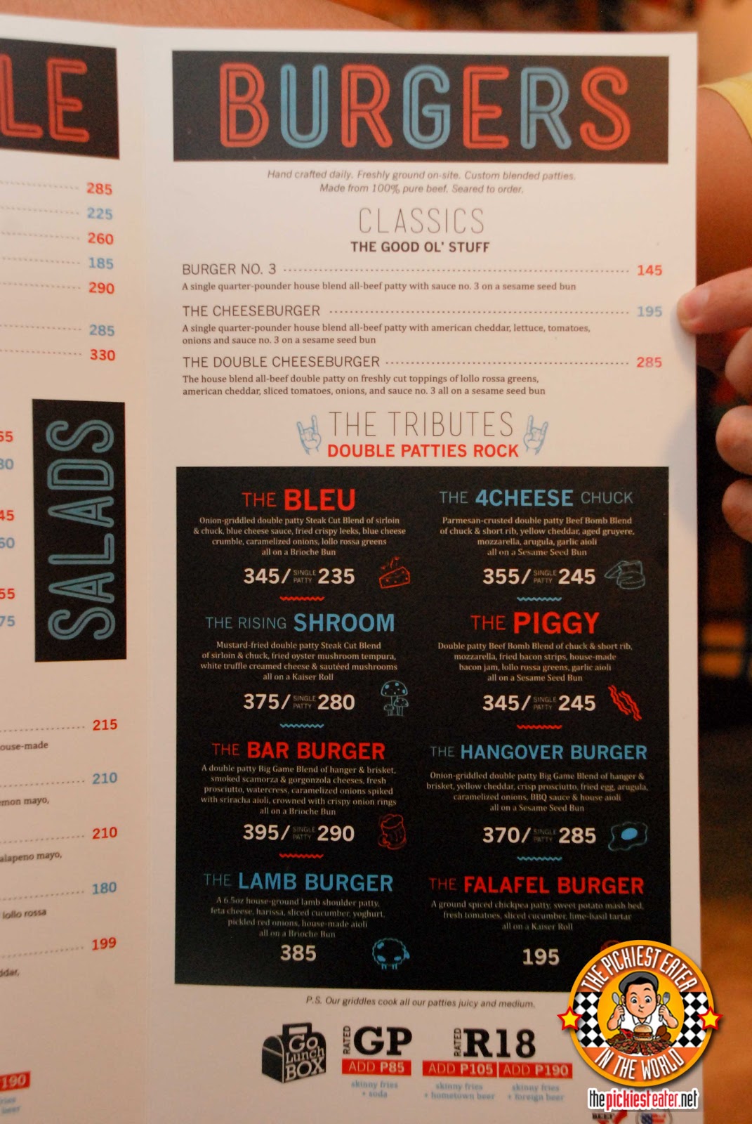 THE PICKIEST EATER IN THE WORLD BURGASM AT BURGERBAR IN GREENBELT!