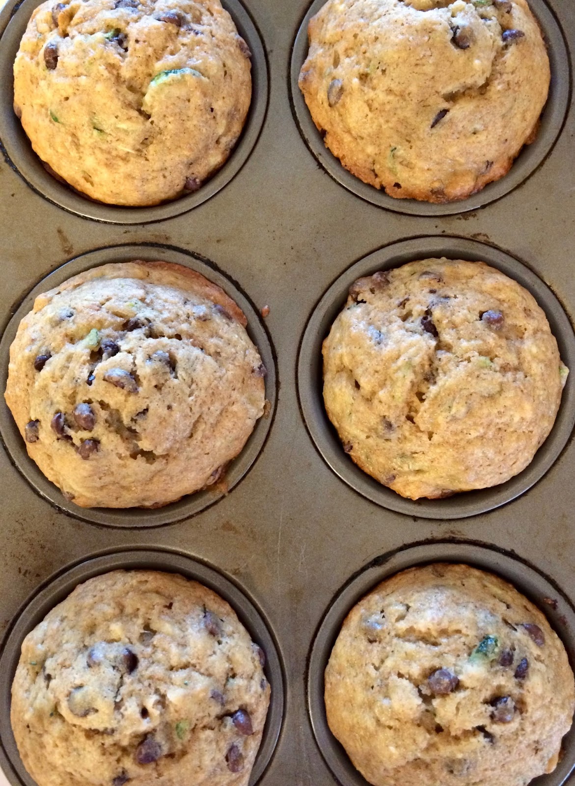 Savory Moments Chocolate chip zucchini banana muffins