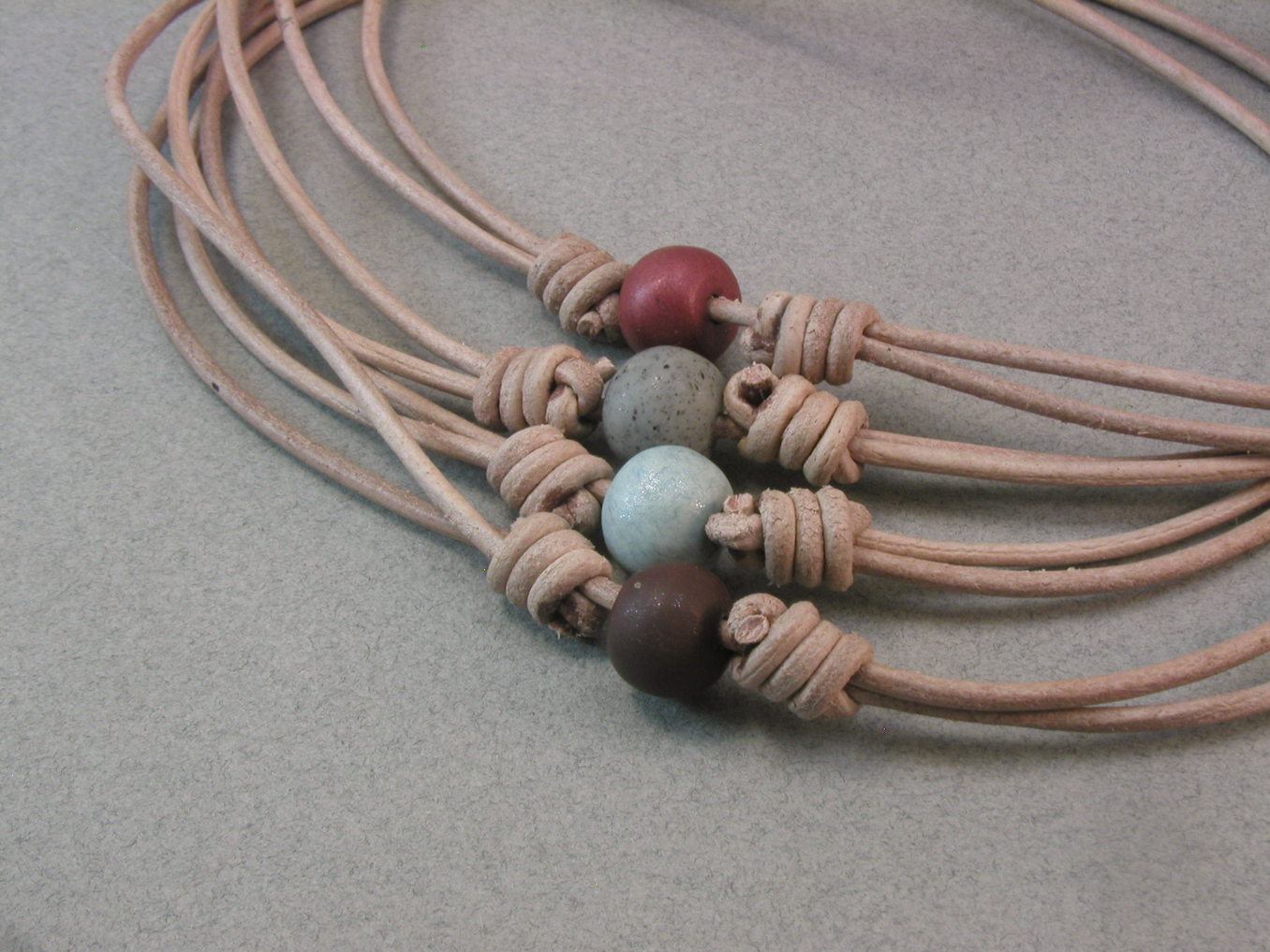 Knots and fiber bracelets knotted cord bead necklaces 3997