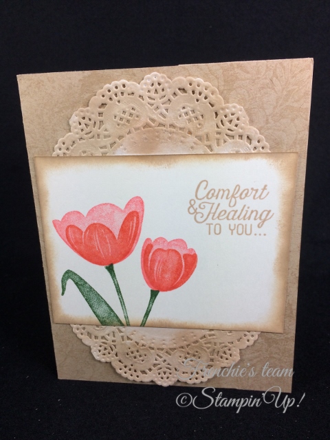 Tranquil Tulips, Flourishing Phrases, Frenchie' Team, Stampin'Up!