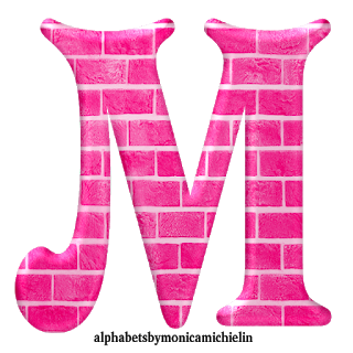 Precioso Abecedario en Ladrillos Rosa. Pink Bricks Abc.