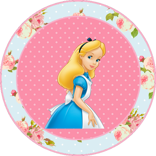 Alice in Wonderland Free Printable Toppers, labels or stickers.