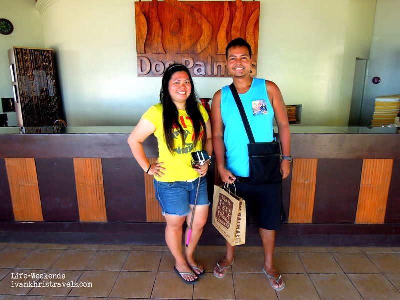 At the front desk of Dos Palmas Island Resort and Spa