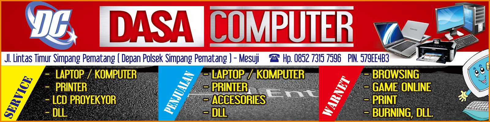 Contoh Spanduk Toko Komputer