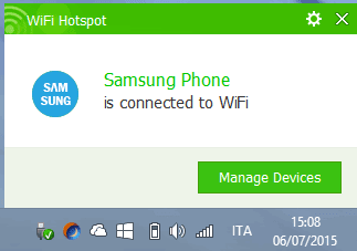 Baidu WiFi Hotspot notifica dispositivo connesso