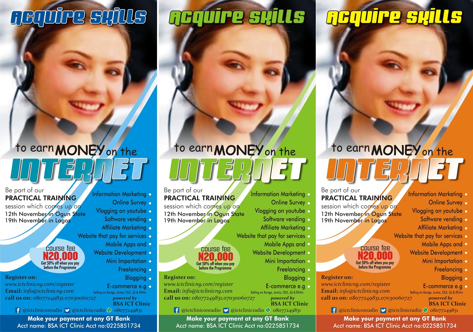 Acquire Skills To Earn Money Online.
