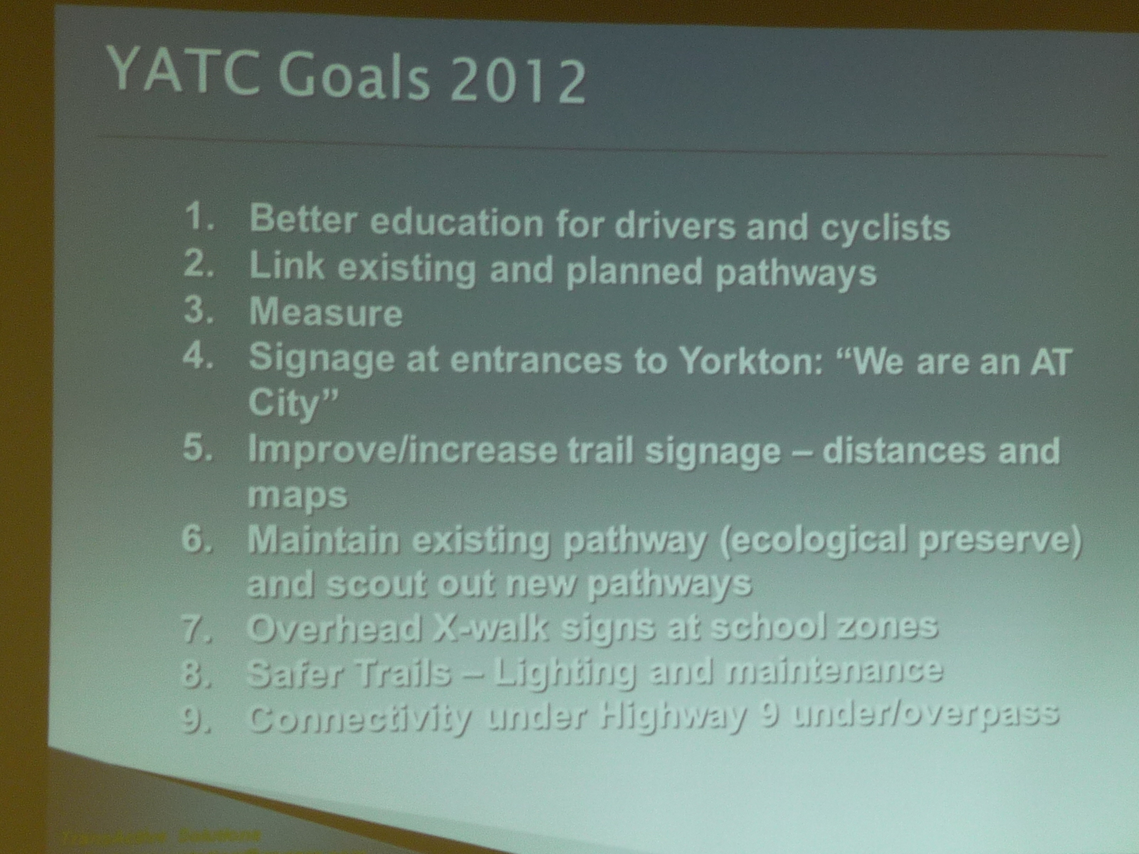 ACTIVE TRANSPORTATION CANADA Yorkton SK Five Years of AT Innovation