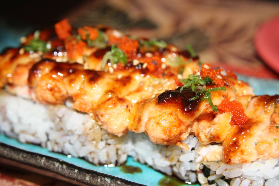 Homemade Sushi Volcano Roll healthyfood dietketo