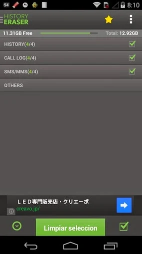Aplicaciones gratis – Aplicación para borrar todo el historial de mi teléfono Android