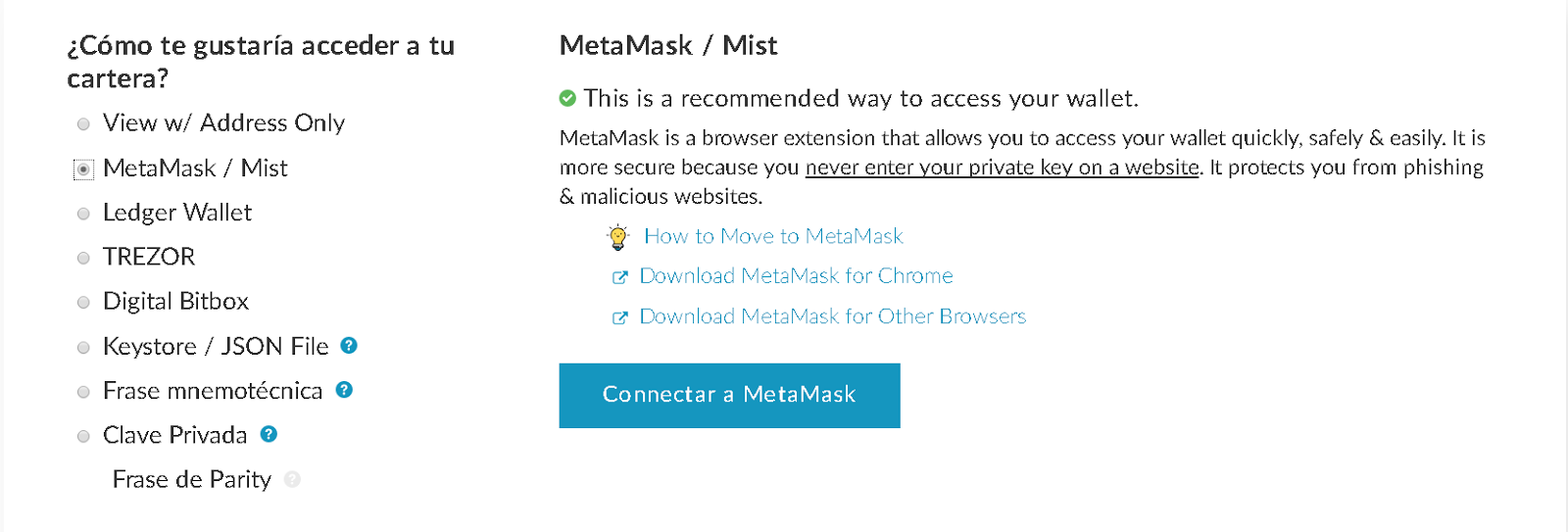 Primeros pasos con Metamask (extensión para Google Chrome)