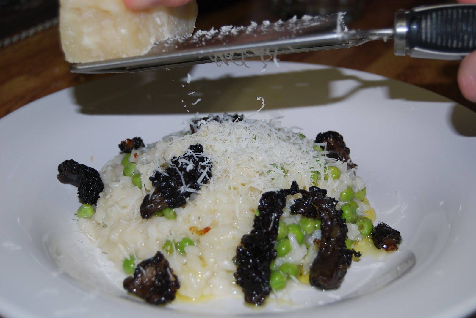 Good Food Happy Man: Risotto with English Peas and Morels