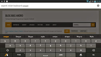 Swype Best Keyboard Android Terbaik