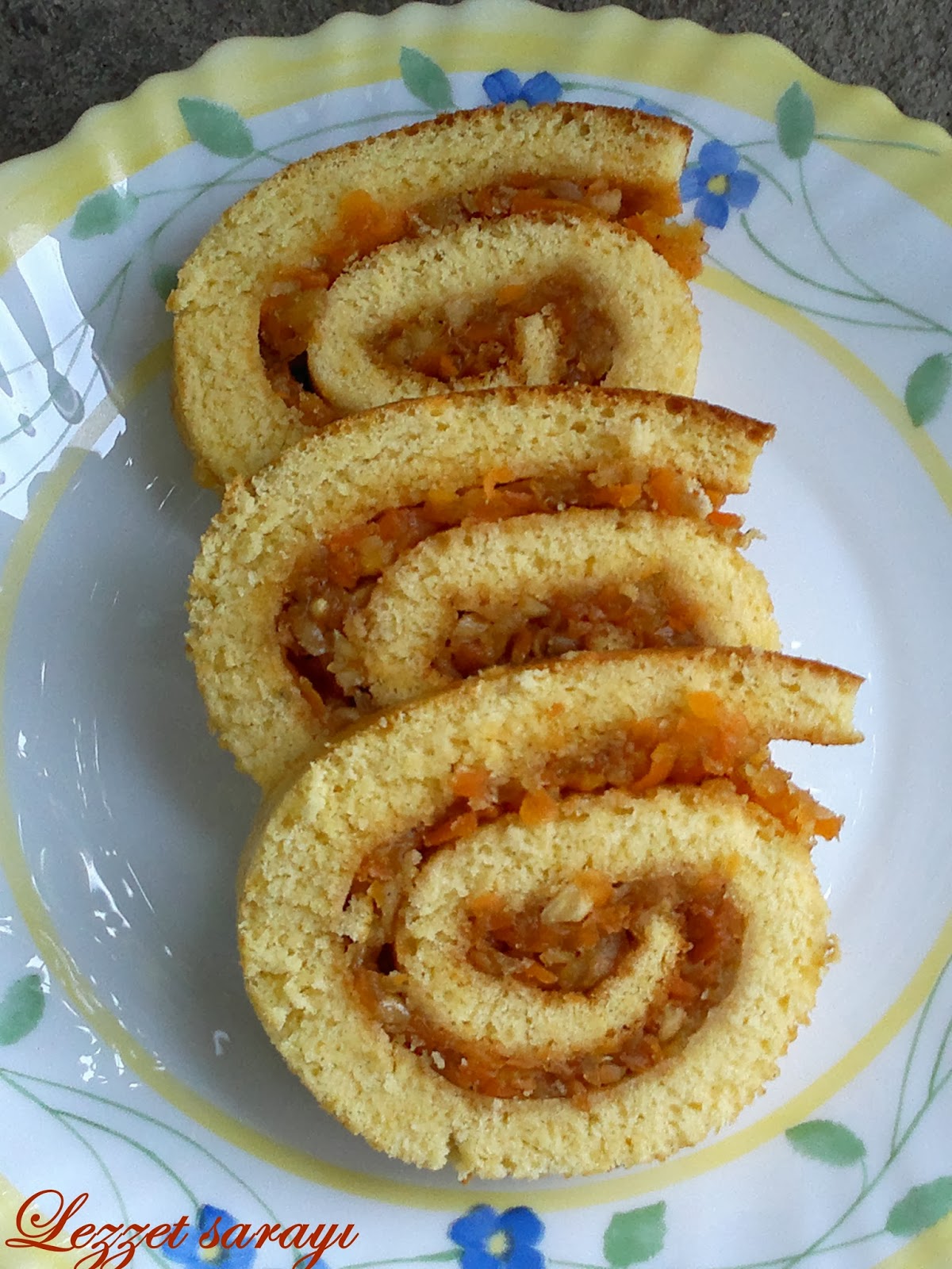 Elmalı Rulo Kek/Pasta Lezzet sarayı