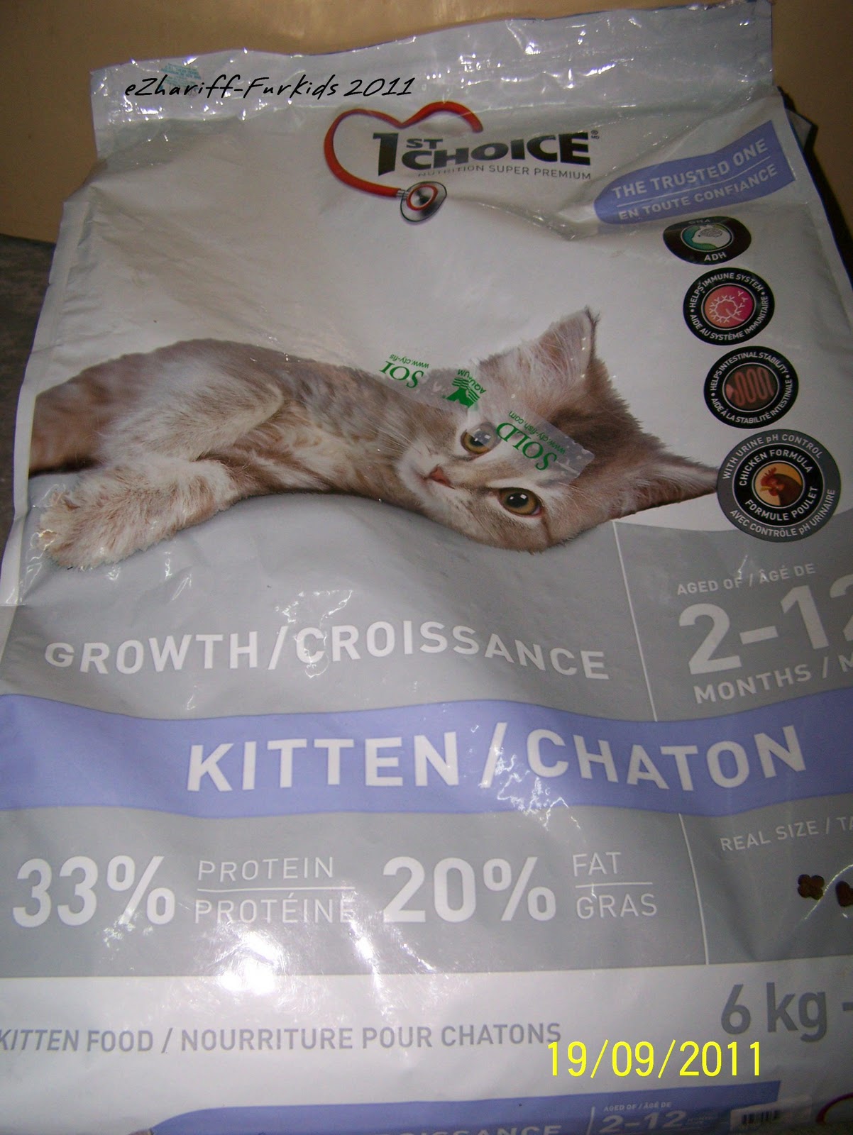Review Cat Dry Food 1st Choice Kitten july by ambharoo