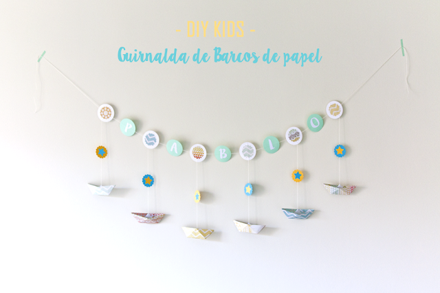 guirnalda barcos de papel