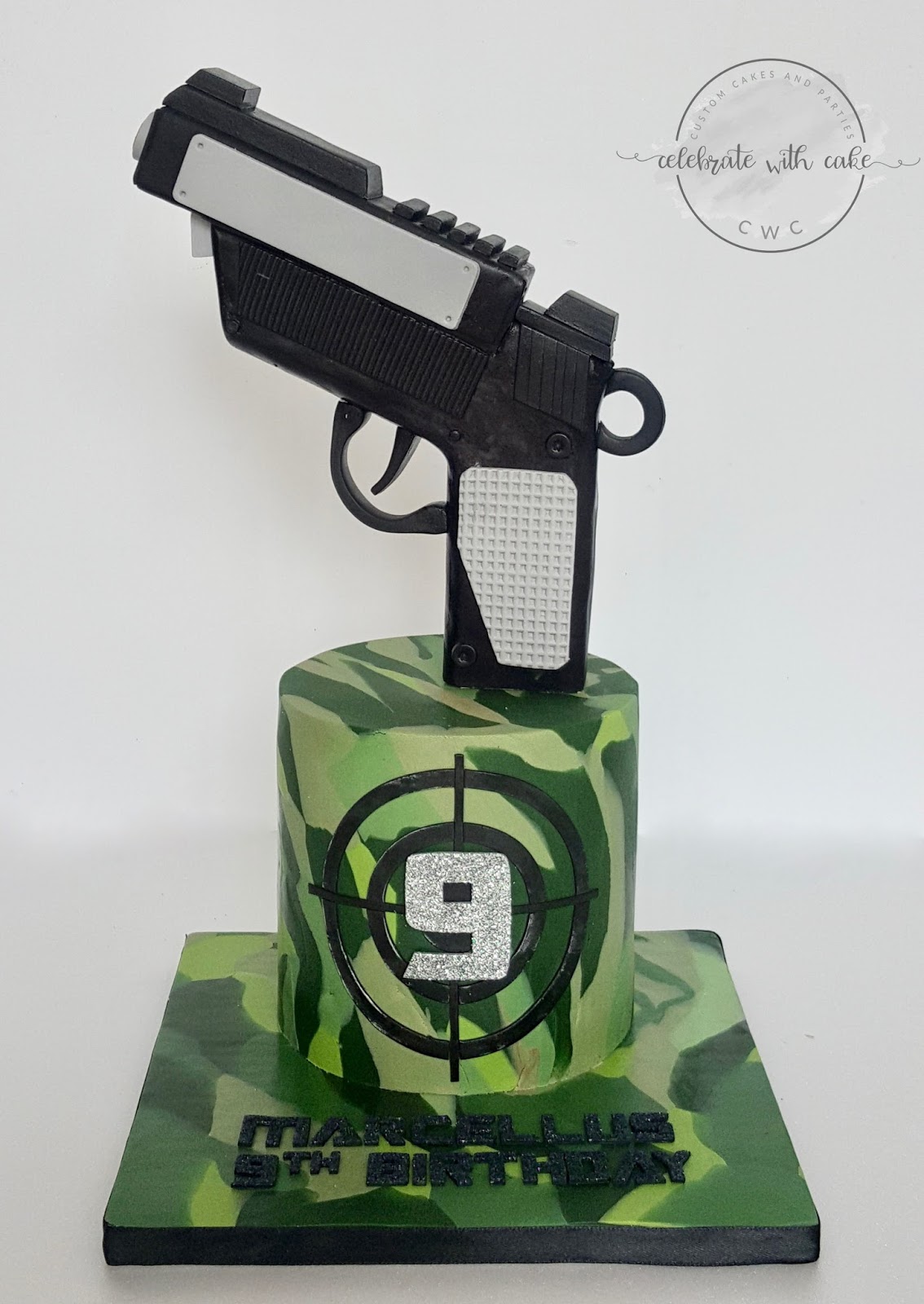 Laser Tag Gun Cake