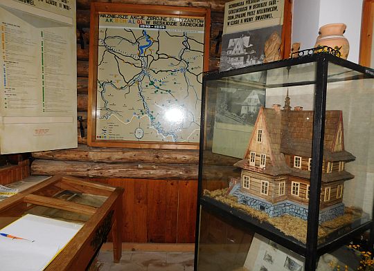 Ekspozycja muzeum turystyki i kultury górskiej.