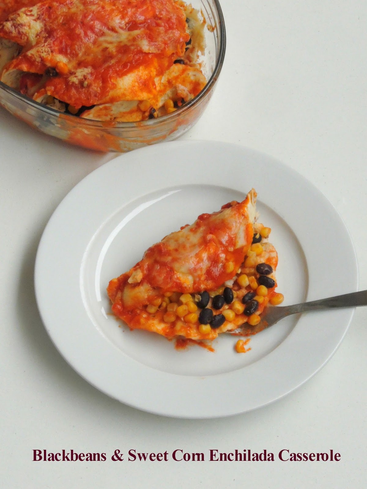 Priya's Versatile Recipes Vegetarian Enchilada Casserole/Black Beans