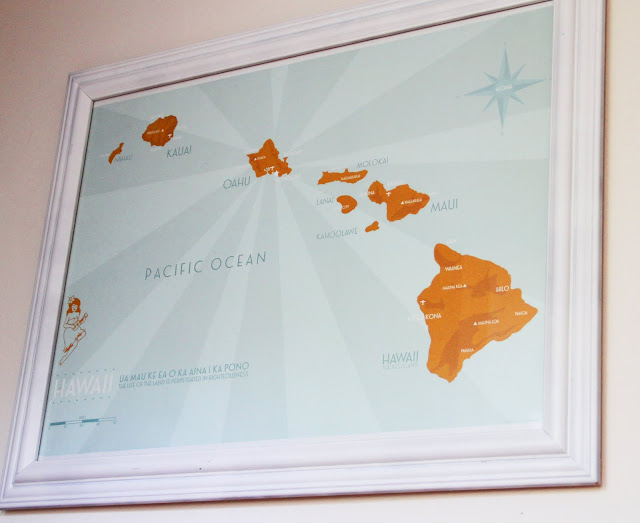 DIY Gallery Map Wall with colorful painted frames