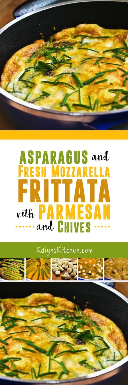 Asparagus and Fresh Mozzarella Frittata with Parmesan and Chives