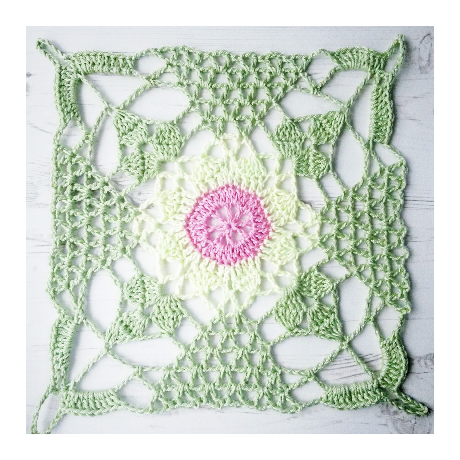 Crochet Tea Party Rustic Lace Square A Written Pattern