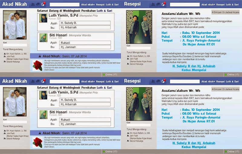 34+ Ide Spesial Desain Undangan Pernikahan Facebook Cdr