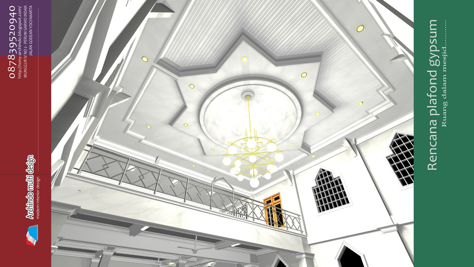 57 Desain Plafon Masjid Rumah Minimalis Sobat