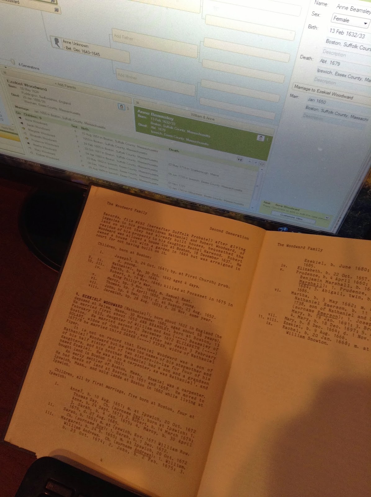 Nutfield Genealogy Surname Saturday WOODWARD of Boston and Ipswich