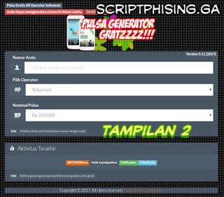 Tampilan 2 Demo Script Phising fb Tampilan Pulsa Gratis Tampilan 2 Demo Script Phising fb Tampilan Pulsa Gratis