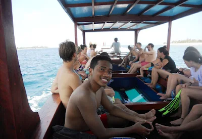 Our boat Gili Trawangan Gili Meno and Gili Air