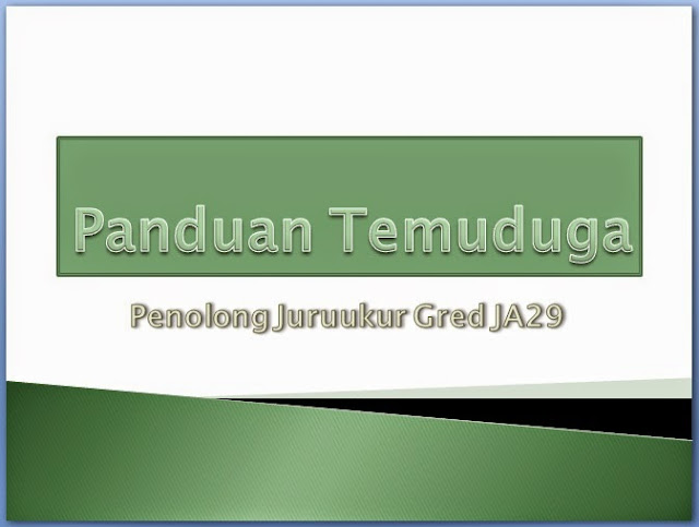 Penolong Juruukur JA29 Panduan Temuduga Penolong Juruukur JA29