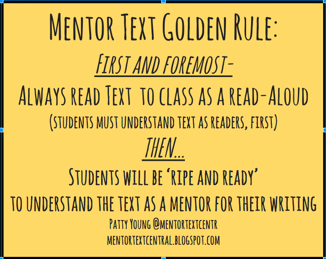 My Mentor Text Golden Rule!