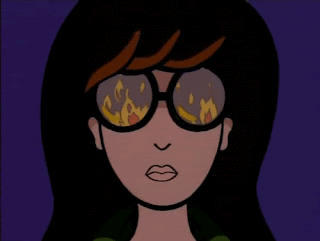 Daria burning glasses gif