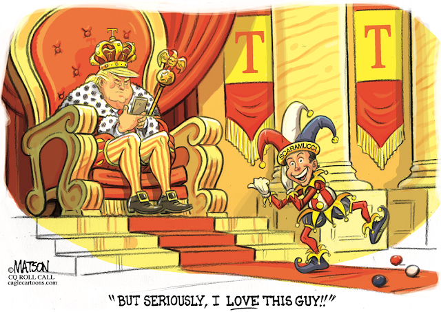 Donald Trump as king sitting in gilded throne holding smart phone as new 