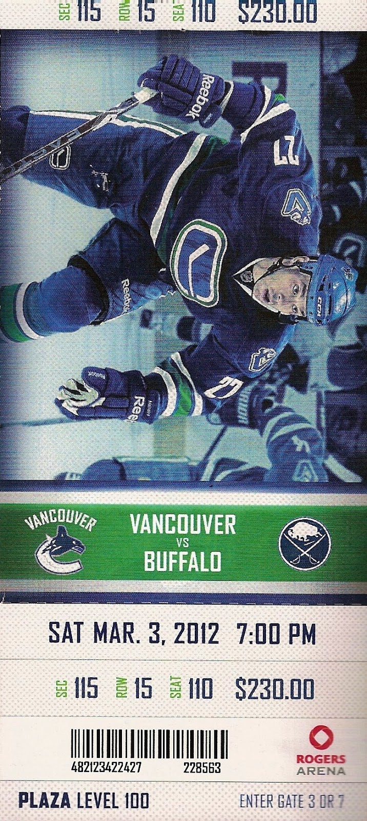 COLLECTING FOR KICKS GAME DAY March 3rd, 2012 Canucks vs. Buffalo