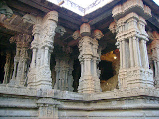 Pillars inside temples