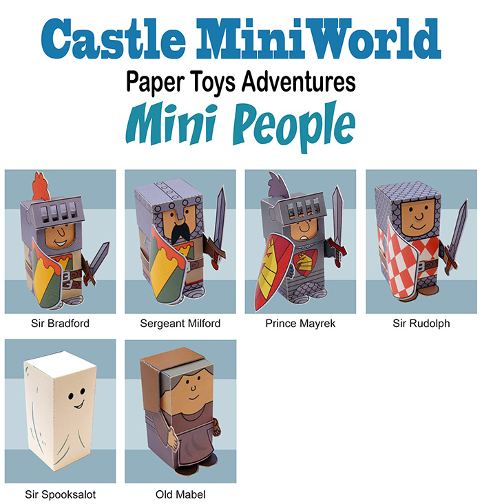 Castle MiniWorld Paper Toys Mini People