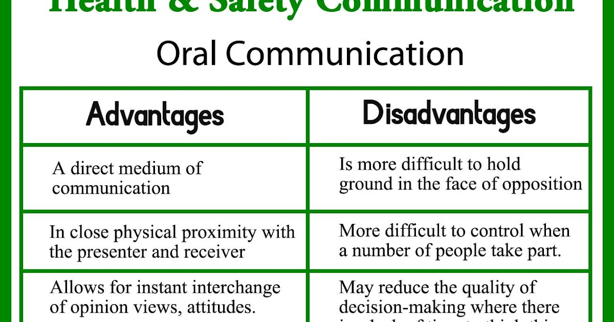 Advantages Of Oral Communication 25