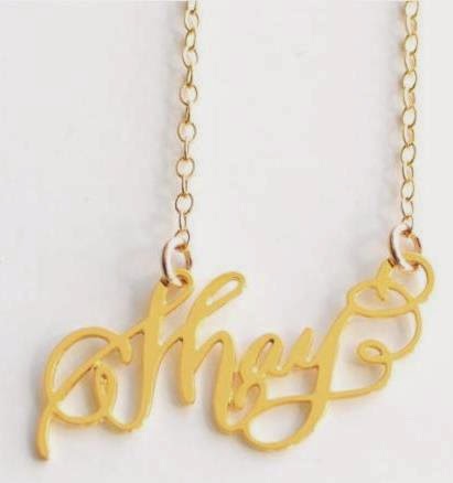 calligraphy Shay necklace