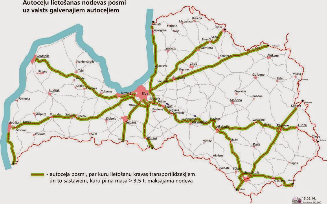 Lettland: Ab heute auf lettischen Straßen: bitte zahlen!
