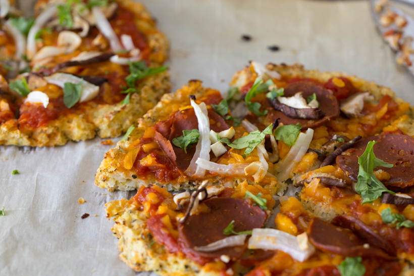 Vegan Cauliflower Pizza Crust with Chickpeas Vegan Recipe