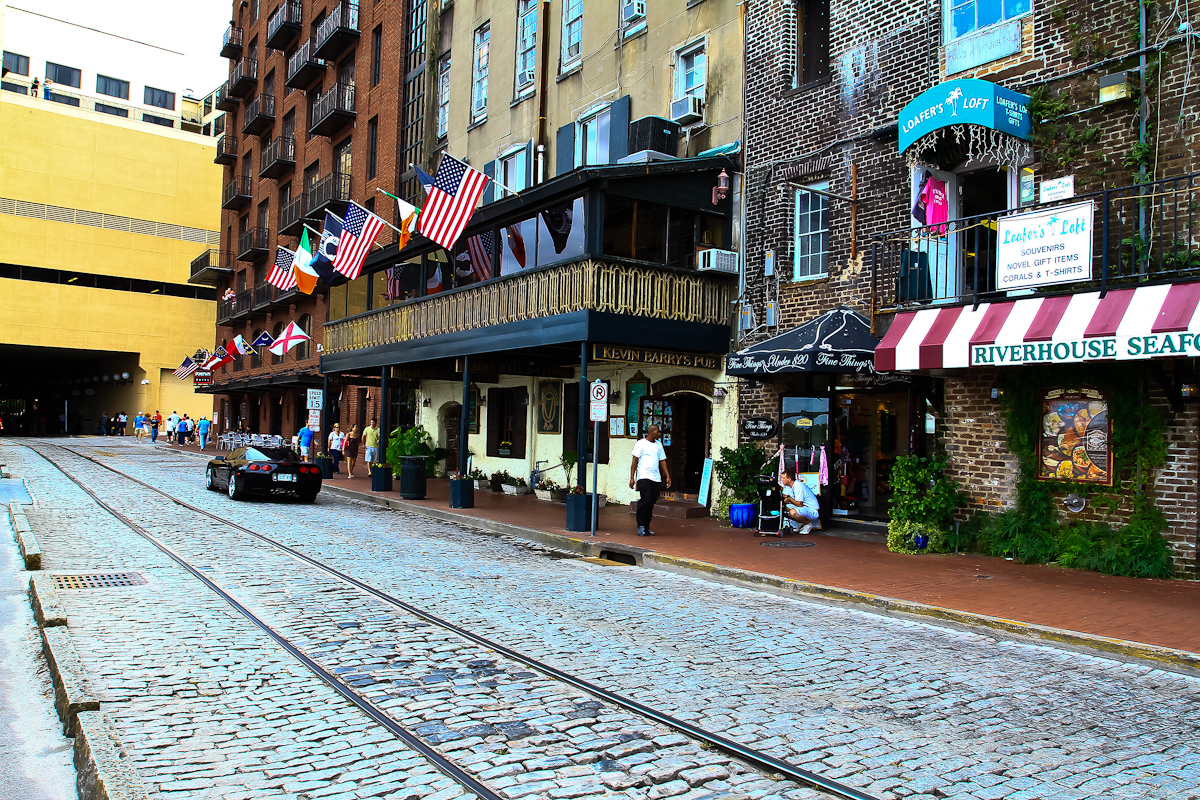 Lincoln's Domain: River Street downtown Savannah, Ga.