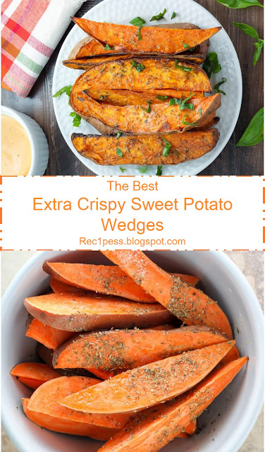 My BEST #Recipes >> Extra Crispy Sweet #Potato Wedges