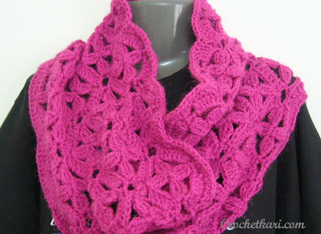 Flowers in my window cowl crochet pattern by Crochetkari Flowers in my window cowl crochet pattern by Crochetkari