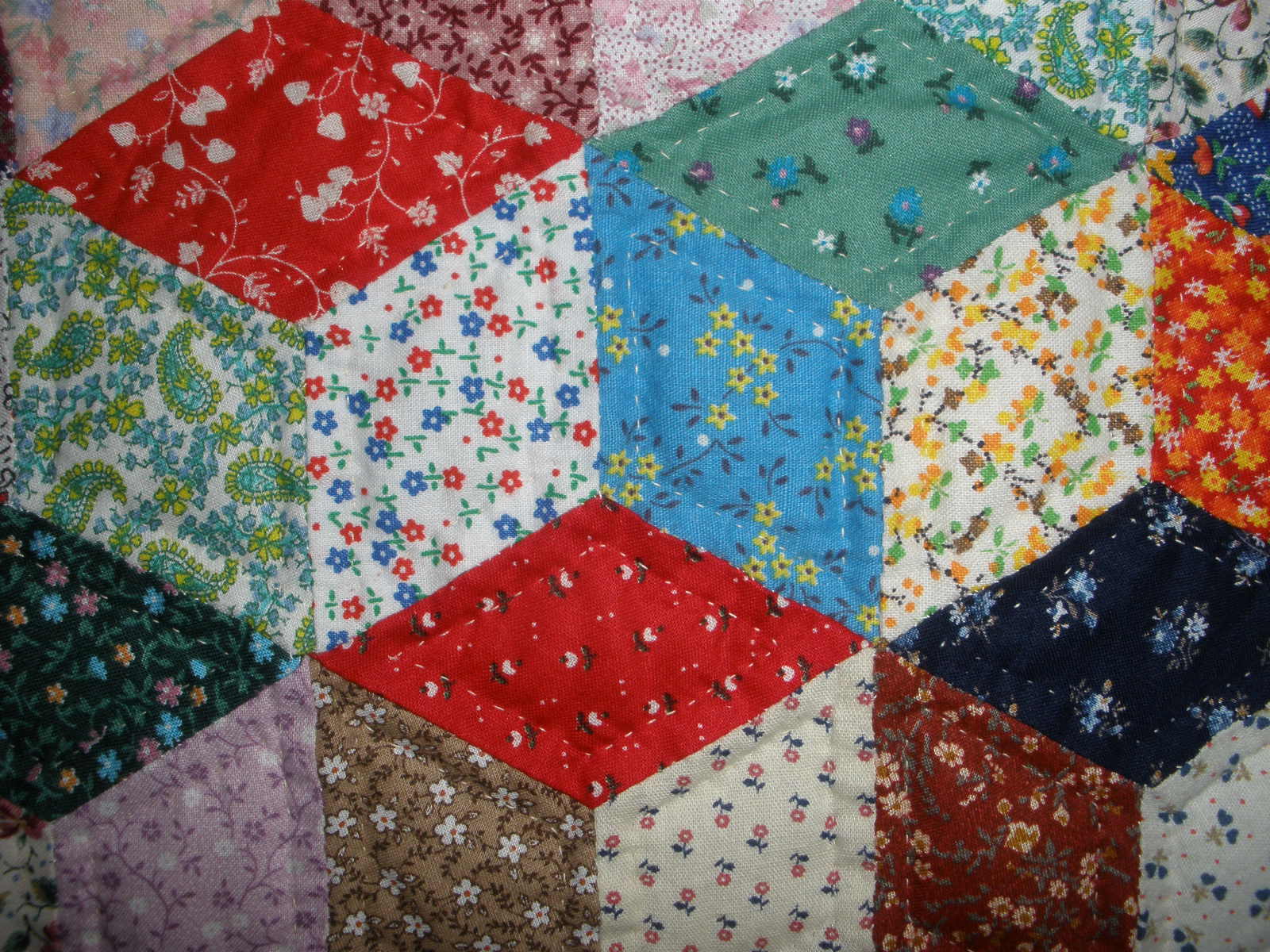 Quilts Etc! "Flower Power" Baby's Blocks Quilt Completed