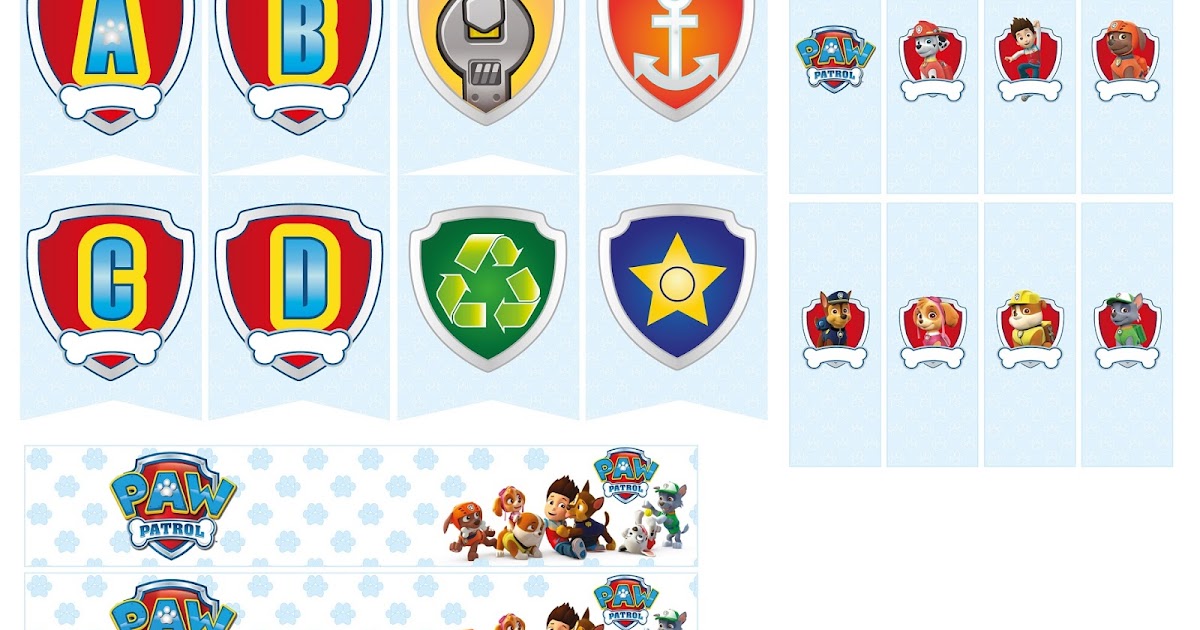 Kit de Paw Patrol para Imprimir Gratis. Ideas y material