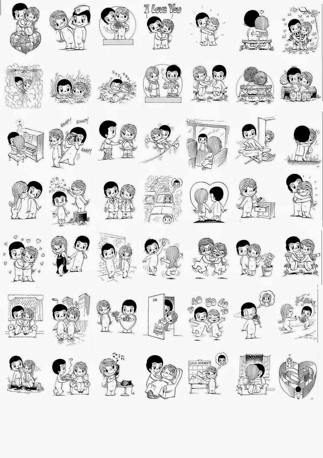 Аниме рисунки для наклеек черно белые